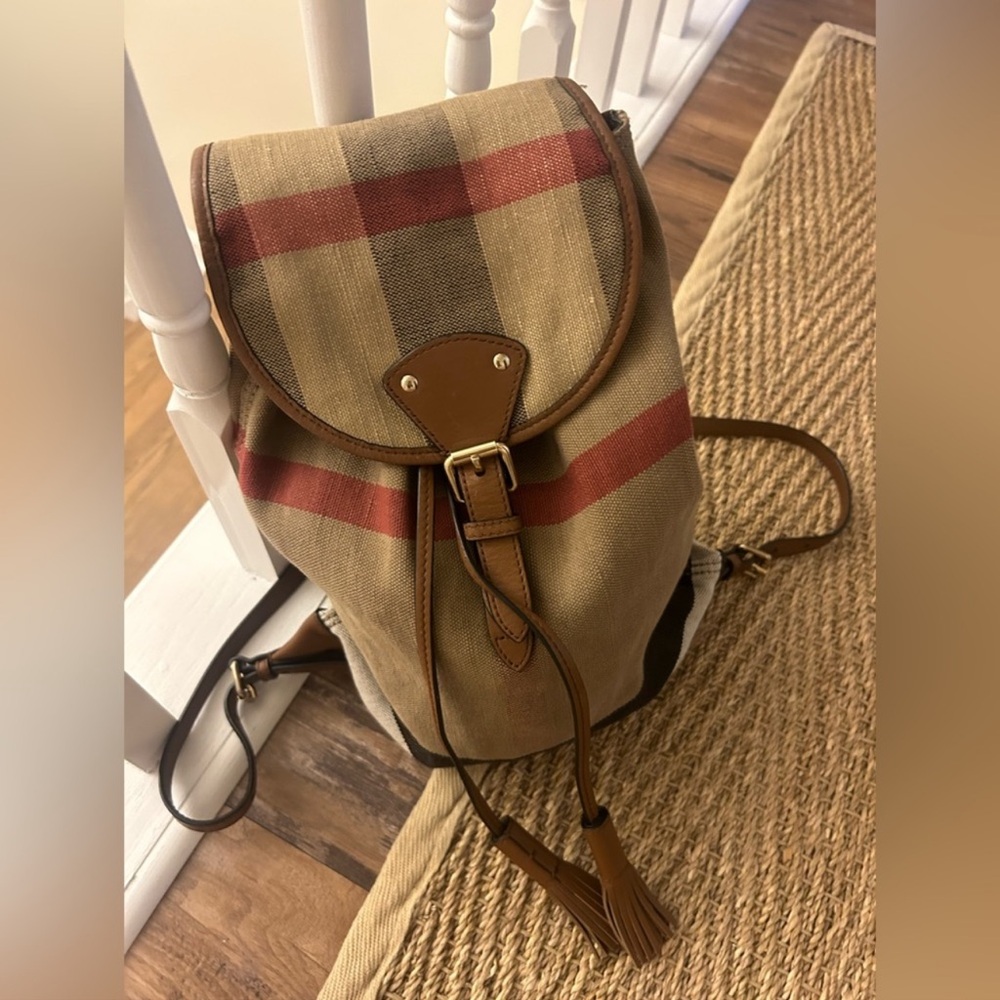 Authentic Burberry Canvas Backpack - image 1